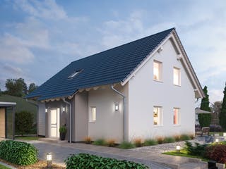 Massivhaus Einfamilienhaus EFH 151 von SR System Schlüsselfertig ab 319500€, Satteldach-Klassiker Außenansicht 3