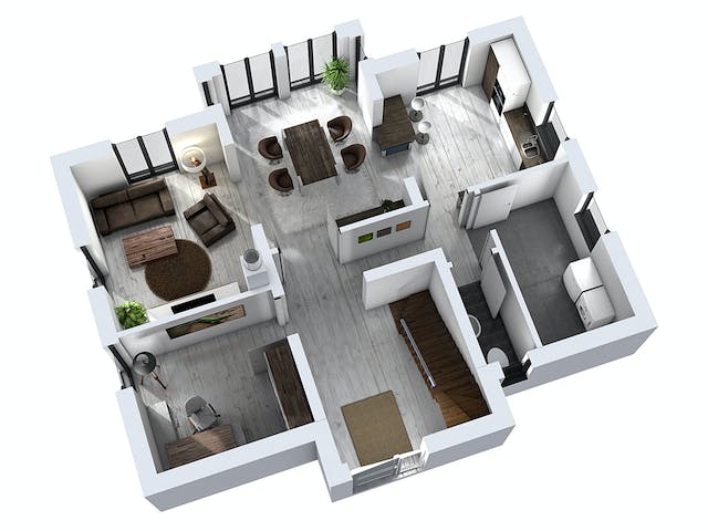 Massivhaus Einfamilienhaus EFH 151 von SR System Schlüsselfertig ab 319500€, Satteldach-Klassiker Grundriss 3