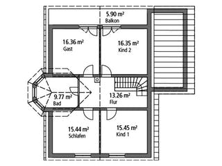 Massivhaus Einfamilienhaus EFH 190 von SR System Schlüsselfertig ab 349500€, Satteldach-Klassiker Grundriss 2