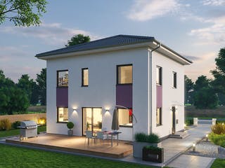 Massivhaus Stadtvilla STV 122 von SR System Schlüsselfertig ab 249500€, Stadtvilla Außenansicht 1