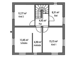Massivhaus Stadtvilla STV 122 von SR System Schlüsselfertig ab 249500€, Stadtvilla Grundriss 2