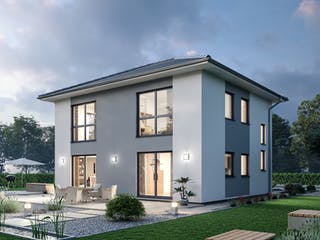 Massivhaus Stadtvilla STV 133 von SR System Schlüsselfertig ab 299500€, Stadtvilla Außenansicht 2
