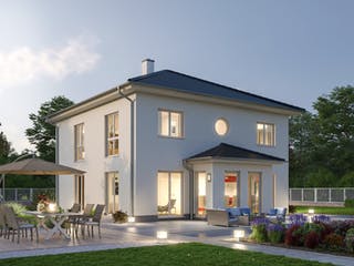 Massivhaus Stadtvilla STV 157 von SR System Schlüsselfertig ab 329500€, Stadtvilla Außenansicht 2