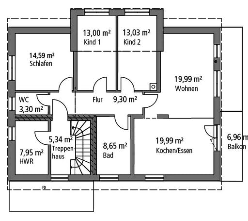 SR System - Zweifamilienhaus ZFH 244 Floorplan 2