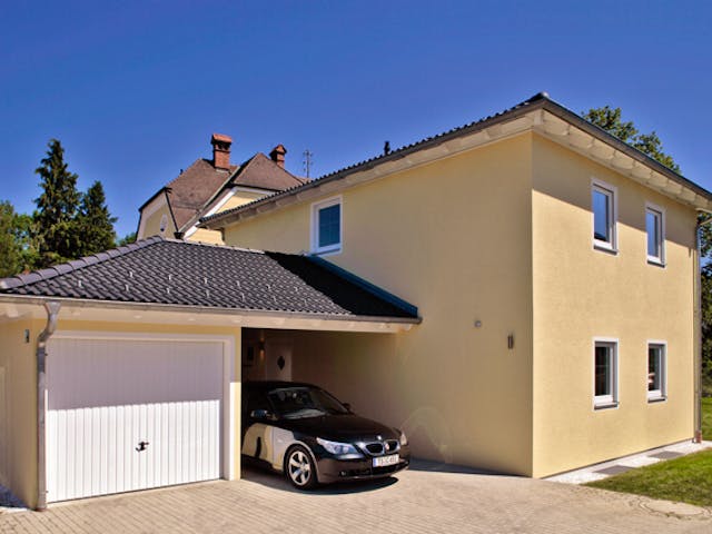 Fertighaus St. Georgen von Regnauer Hausbau Schlüsselfertig ab 255020€, Stadtvilla Außenansicht 4