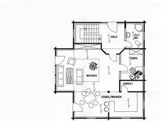 Fertighaus St. Thomas von TIROLIA Ausbauhaus ab 149200€, Blockhaus Grundriss 2