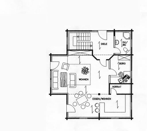Fertighaus St. Thomas (inactive) von Tirolia Blockhaus Ausbauhaus ab 149200€, Blockhaus Grundriss 2