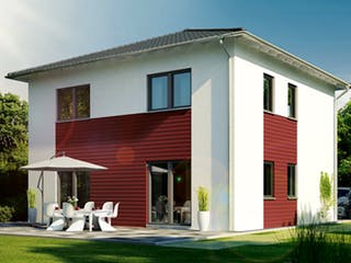 Massivhaus Stadthaus 22.1 von hebelHAUS Schlüsselfertig ab 305000€, Stadtvilla Außenansicht 1