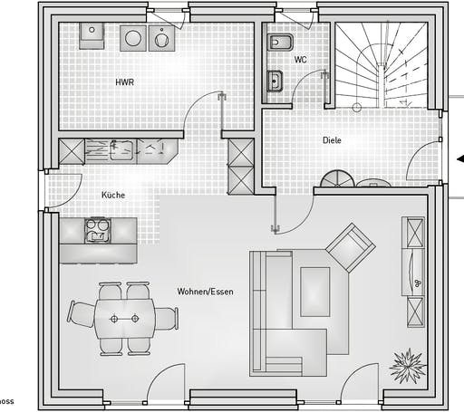 Stadthaus 22.32 EFH Floorplan 1