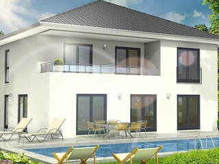 Massivhaus Stadthaus 22.36 von hebelHAUS Schlüsselfertig ab 369000€, Stadtvilla Außenansicht 1