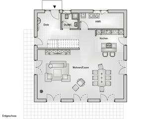 Massivhaus Stadthaus 22.36 von hebelHAUS Schlüsselfertig ab 369000€, Stadtvilla Grundriss 1
