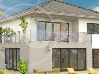 Massivhaus Stadthaus 22.69 von hebelHAUS Schlüsselfertig ab 440000€, Stadtvilla Außenansicht 1