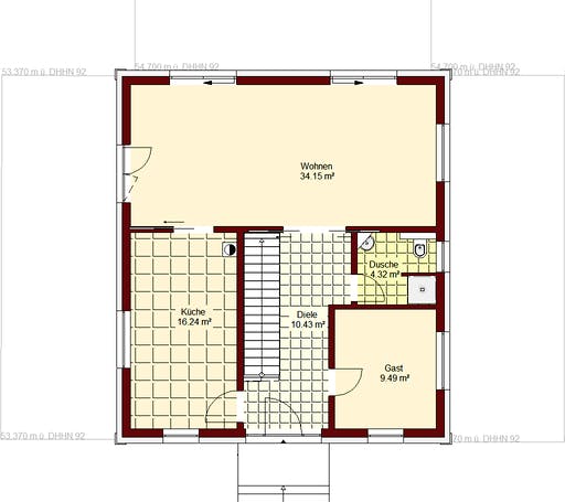 Stadtvilla Berlin Floorplan 1