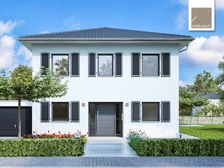 Massivhaus Stadtvilla Pura von Kern-Haus Schlüsselfertig ab 359900€, Stadtvilla Außenansicht 2