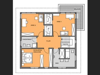 Fertighaus Stadtvilla schön² von Meisterstück-HAUS, Stadtvilla Grundriss 1