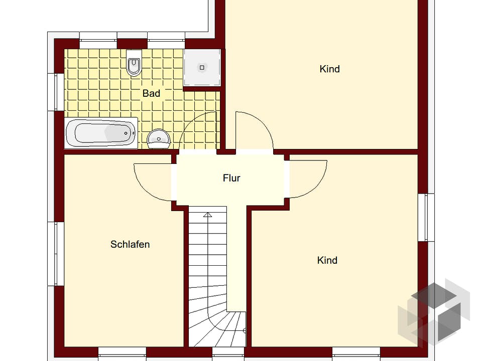 Stadtvilla Verona 121 von NEWE-Massivhaus Grundriss