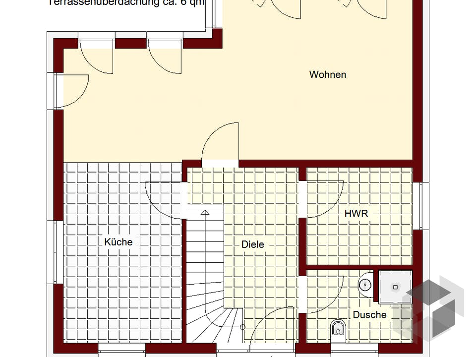 Stadtvilla Verona 121 von NEWE-Massivhaus Grundriss