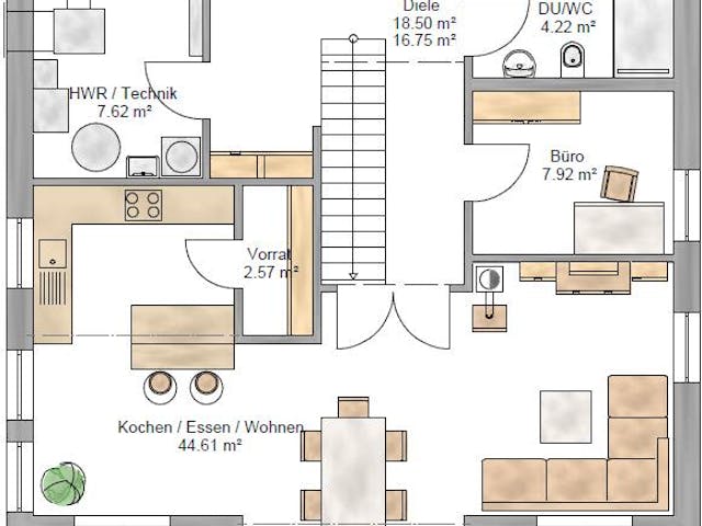Fertighaus Stadtvilla 159 von Suckfüll Energiesparhaus Schlüsselfertig ab 471375€, Stadtvilla Grundriss 1