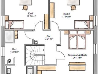 Fertighaus Stadtvilla 173 von Suckfüll Energiesparhaus Schlüsselfertig ab 485944€, Stadtvilla Grundriss 2