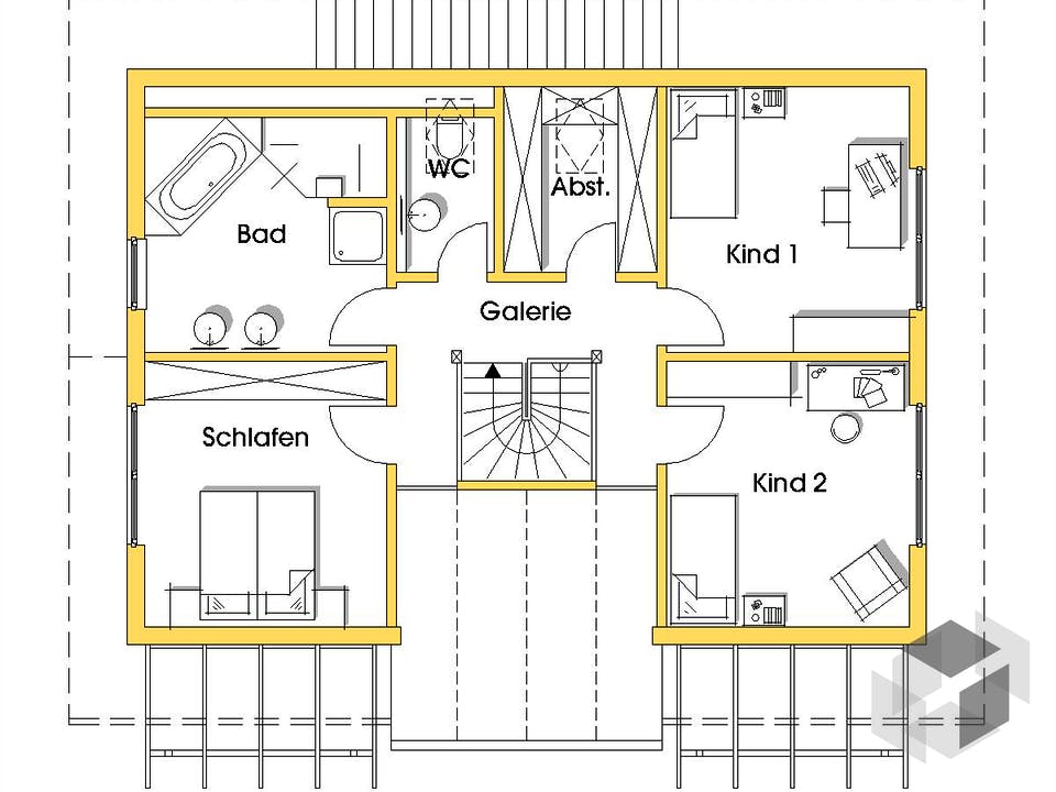 Stefanie (KfW-Effizienzhaus 40) von Dammann-Haus Grundriss