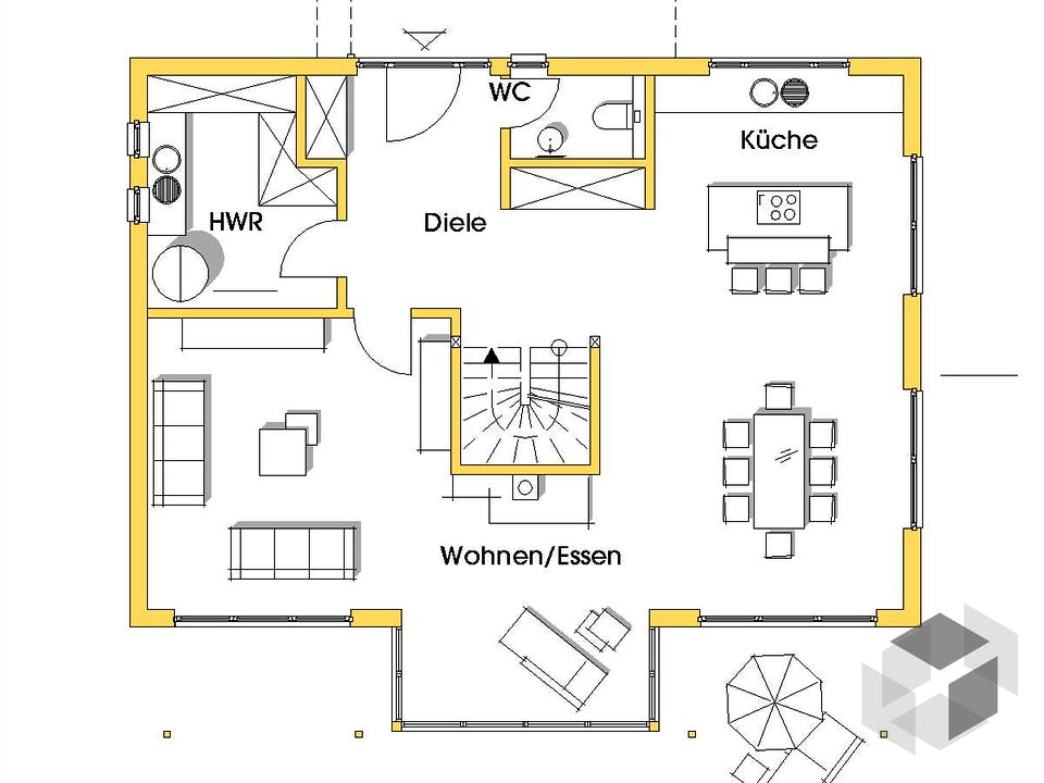 Stefanie (KfW-Effizienzhaus 40) von Dammann-Haus Grundriss