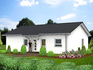Massivhaus Bungalow Variante 01 von Stein auf Stein Massivhaus, Bungalow Außenansicht 1