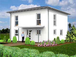 Massivhaus Stadthaus Variante 01 von Stein auf Stein Massivhaus, Stadtvilla Außenansicht 1