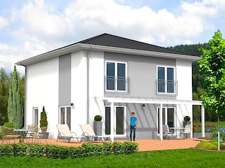 Massivhaus Stadthaus Variante 06 von Stein auf Stein Massivhaus, Stadtvilla Außenansicht 1