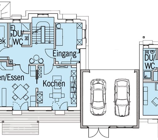 Fertighaus Steinhauser - Kundenhaus von Baufritz Schlüsselfertig ab 895000€, Stadtvilla Grundriss 1