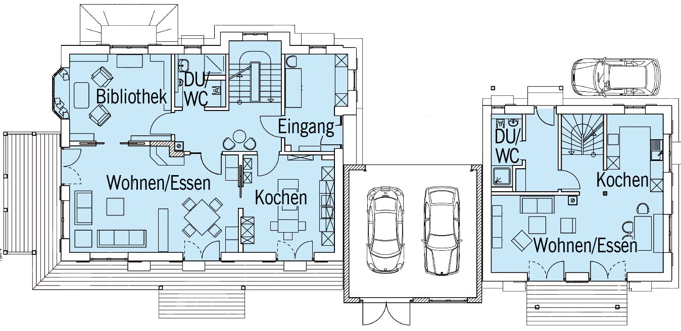 Fertighaus Steinhauser - Kundenhaus von Bau-Fritz Schlüsselfertig ab 920000€, Stadtvilla Grundriss 1