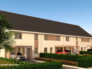 Massivhaus Stella E113/M115 von FAVORIT Massivhaus, Satteldach-Klassiker Außenansicht 1 Massivhaus Stella E113/M115 von FAVORIT Massivhaus, Satteldach-Klassiker Außenansicht 1