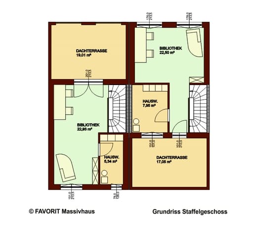 Massivhaus Stella E141/M146 von FAVORIT Massivhaus, Cubushaus Grundriss 3