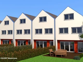 Massivhaus Stella E145/M150 von FAVORIT Massivhaus, Satteldach-Klassiker Außenansicht 2 Massivhaus Stella E145/M150 von FAVORIT Massivhaus, Satteldach-Klassiker Außenansicht 2