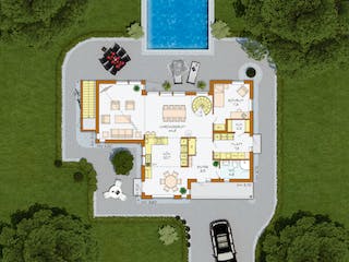 Fertighaus Stenvik von Eksjöhus AB Bausatzhaus ab 235750€, Cubushaus Grundriss 2