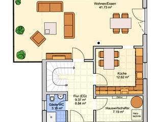 Fertighaus Stockholm von Fingerhut Haus Schlüsselfertig ab 400631€, Satteldach-Klassiker Grundriss 1