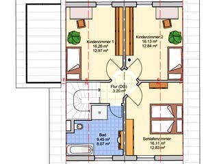 Fertighaus Stockholm von Fingerhut Haus Schlüsselfertig ab 400631€, Satteldach-Klassiker Grundriss 2