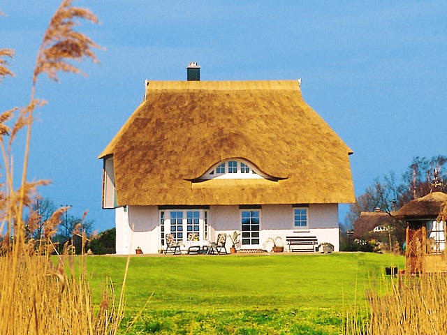 Haus Stockholm unter Reet Außenansicht