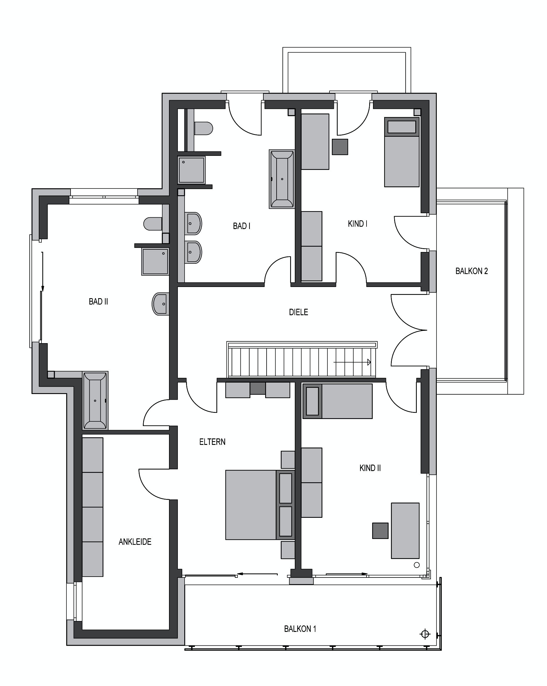 Massivhaus Stratus 970 von Heinz von Heiden Schlüsselfertig ab 833337.375€, Cubushaus Grundriss 2