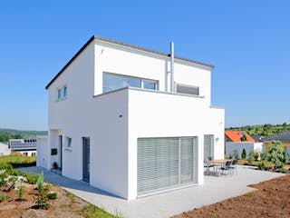 Fertighaus Straubenhardt von Albert Haus Schlüsselfertig ab 251531€, Pultdachhaus Außenansicht 2