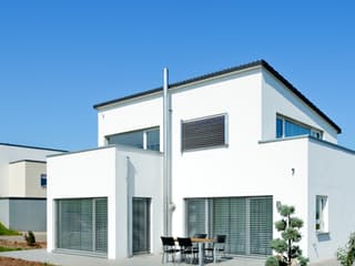 Fertighaus Straubenhardt von Albert Haus Schlüsselfertig ab 251531€, Pultdachhaus Außenansicht 1