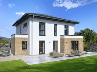 Fertighaus Work-Life-Edition CITY II 167 von STREIF Haus, Stadtvilla Außenansicht 2