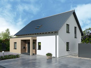 Fertighaus Work-Life-Edition FAMILY I 173 von STREIF Haus, Satteldach-Klassiker Außenansicht 2