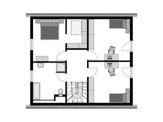 Fertighaus Work-Life-Edition FAMILY II 148 von STREIF Haus, Satteldach-Klassiker Grundriss 2