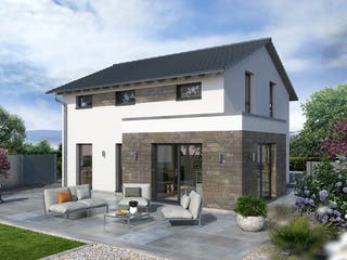 Fertighaus Work-Life-Edition FAMILY III 135 von STREIF Haus, Satteldach-Klassiker Außenansicht 2