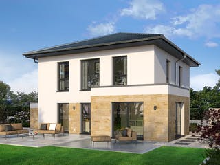 Fertighaus Klassiker CITY Gestaltungsidee GL 01 von STREIF Haus, Stadtvilla Außenansicht 1