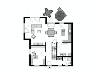 Fertighaus Klassiker CITY Gestaltungsidee GL 01 von STREIF Haus, Stadtvilla Grundriss 1