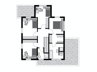 Fertighaus Klassiker CITY Gestaltungsidee GL 02 von STREIF Haus, Cubushaus Grundriss 2