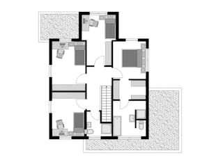 Fertighaus Stadtvilla Klassiker - im Bauhausstil von STREIF Haus, Cubushaus Grundriss 2