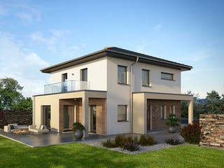 Fertighaus Klassiker CITY Gestaltungsidee GL 04 von STREIF Haus, Stadtvilla Außenansicht 1