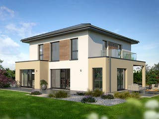 Fertighaus Klassiker CITY Gestaltungsidee GL 04 von STREIF Haus, Stadtvilla Außenansicht 2